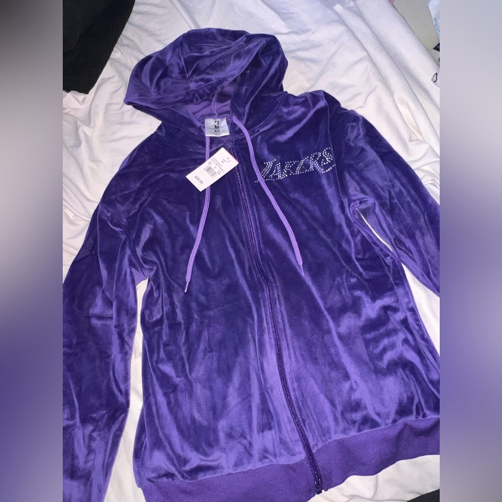 NWT Lakers zip up hoodie